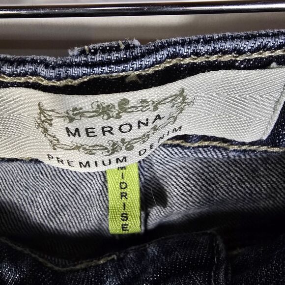 Merona Indigo Bermudas Wonens Shorts Size 18 Mid Rise - Picture 3 of 5